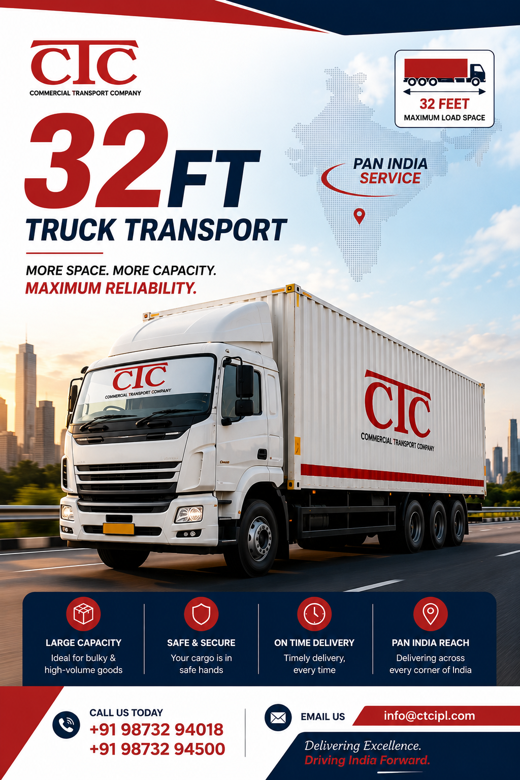 32 Ft Truck Transport Services Across India